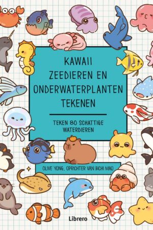 Kawaii: zeedieren en onderwaterplanten tekenen