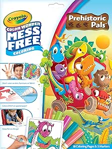 Crayola Color Wonder - Prehistorische dieren (kleuren zonder vlekken)