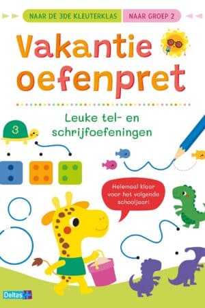 Vakantie oefenpret  - Leuke tel- en schrijfoefeningen (naar de 3de kleuterklas)