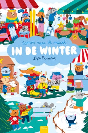 Samen naar de markt in de winter
