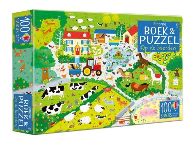 Usborne boek & puzzel Op de boerderij Boekhandel Pardoes Usborne boek & puzzel Op de boerderij Boekhandel Pardoes